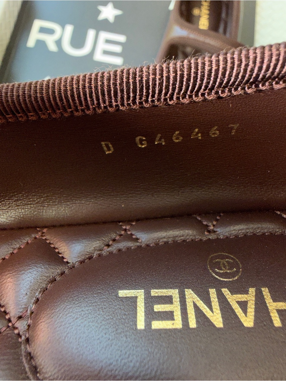 CHANEL CC LOGO BROWN MARRON FONCE LEATHER MARYJANE BALLET FLATS SHOES GHW 40.5C - Picture 11 of 13